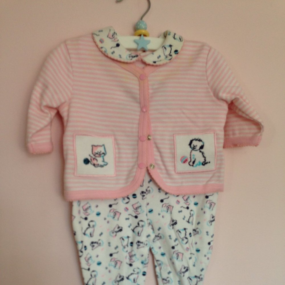 CC Baby Two Piece Romper with Jacket.  0-3 Months.